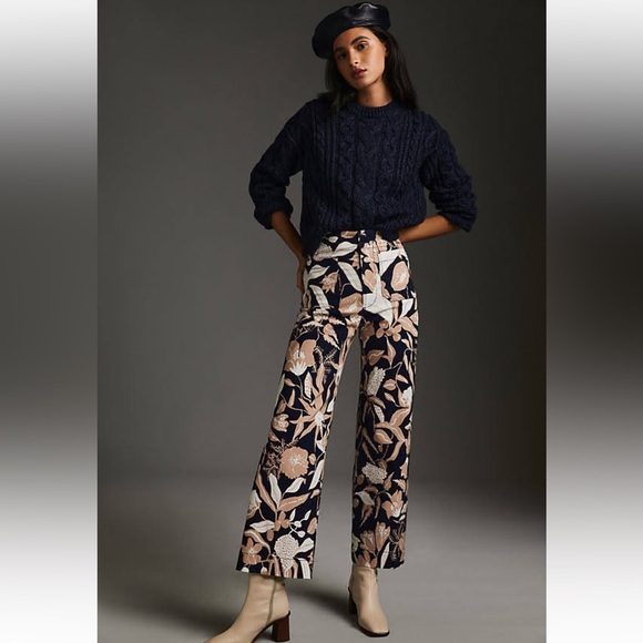 Anthropologie Jo Faulkner for Maeve The Colette Wide Leg Pant